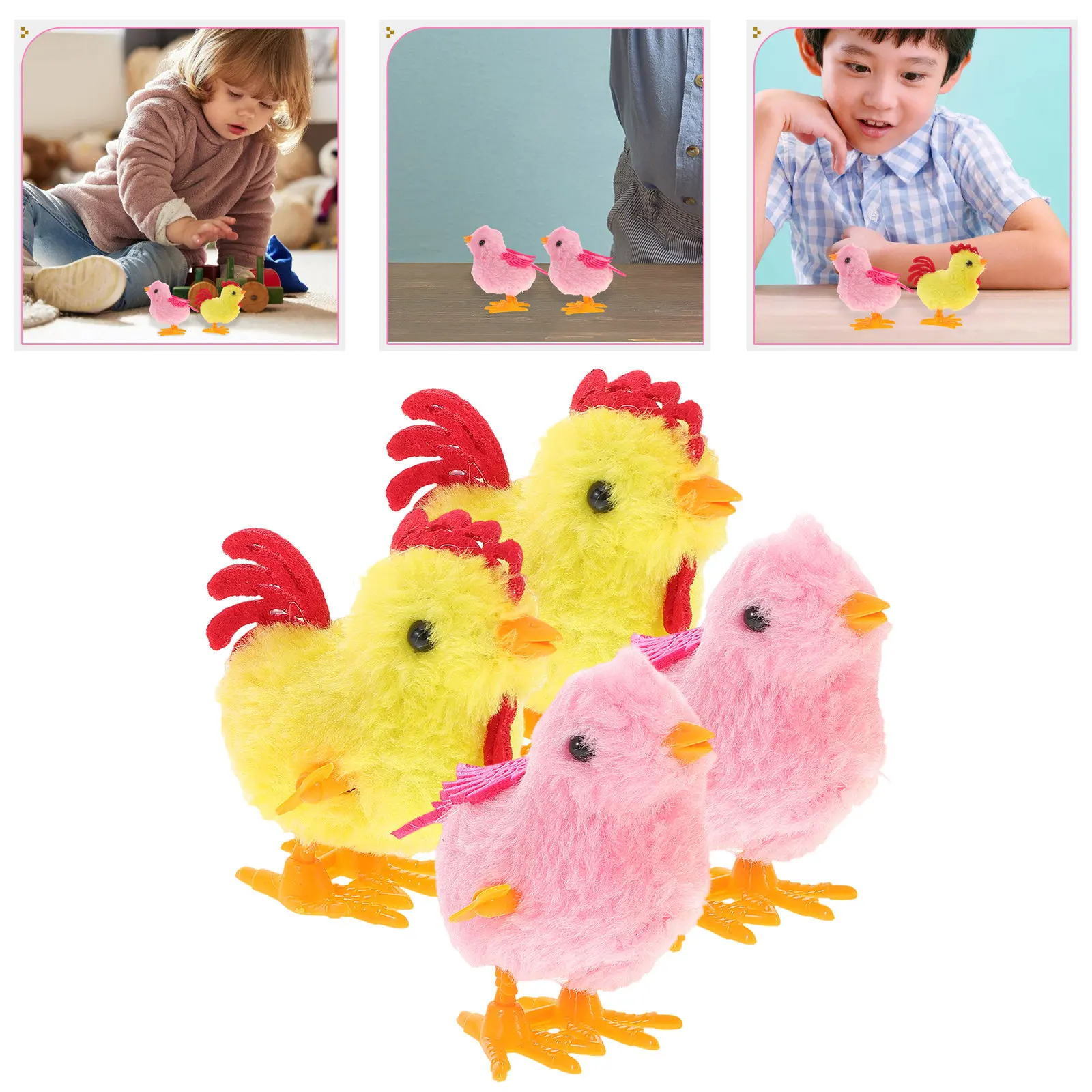 5Pcs Wind Up Chicken Cute Jumping Chicks Interactive Play Party Favor Classroom Prize Goodie Bag Supplies Chicken Walking Toy
5Pcs Wind Up Chicken Cute Jumping Chicks Interactive Play Party Favor Classroom Prize Goodie Bag Supplies Chicken Walking Toy