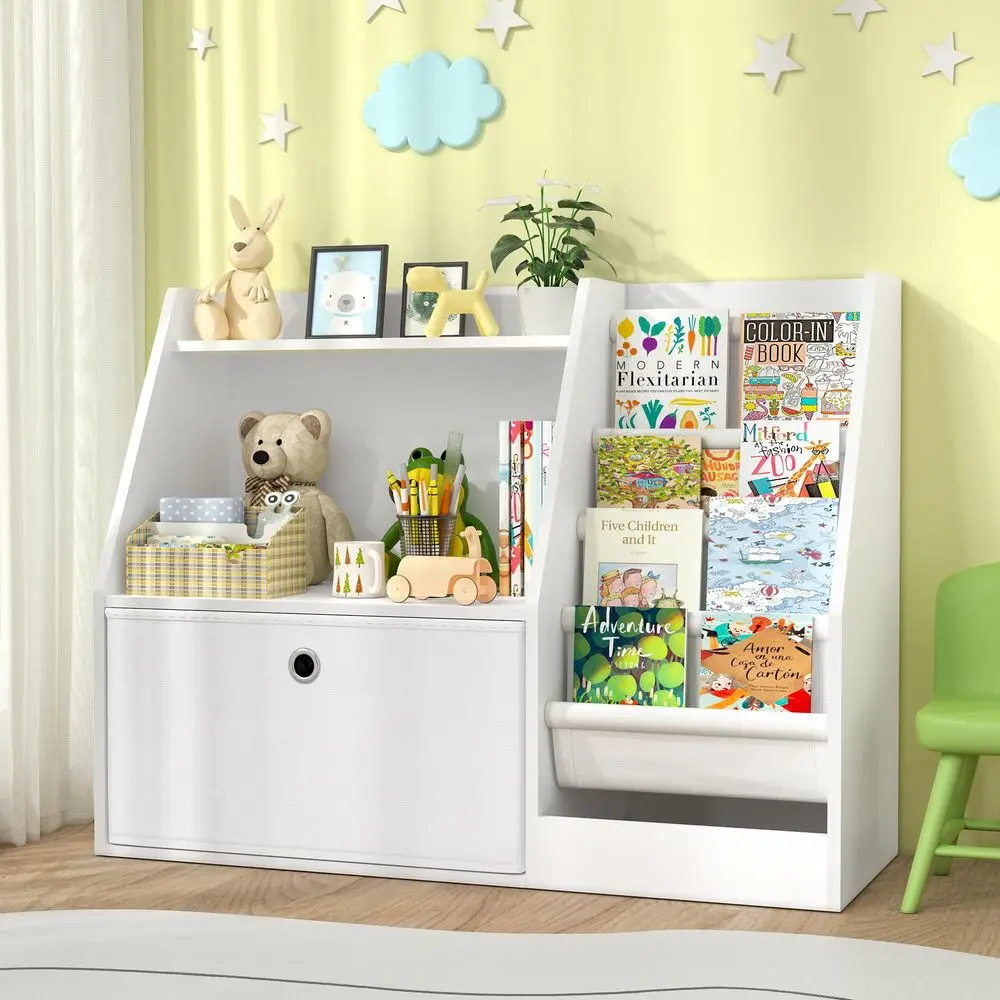 Kids Bookshelf,Book Storage Organizer,4 Sling Toddler Wooden Book Shelf,2Tier Kids Bookcase for Bedroom,Livingroom,Playroom,Nur
Kids Bookshelf,Book Storage Organizer,4 Sling Toddler Wooden Book Shelf,2Tier Kids Bookcase for Bedroom,Livingroom,Playroom,Nur