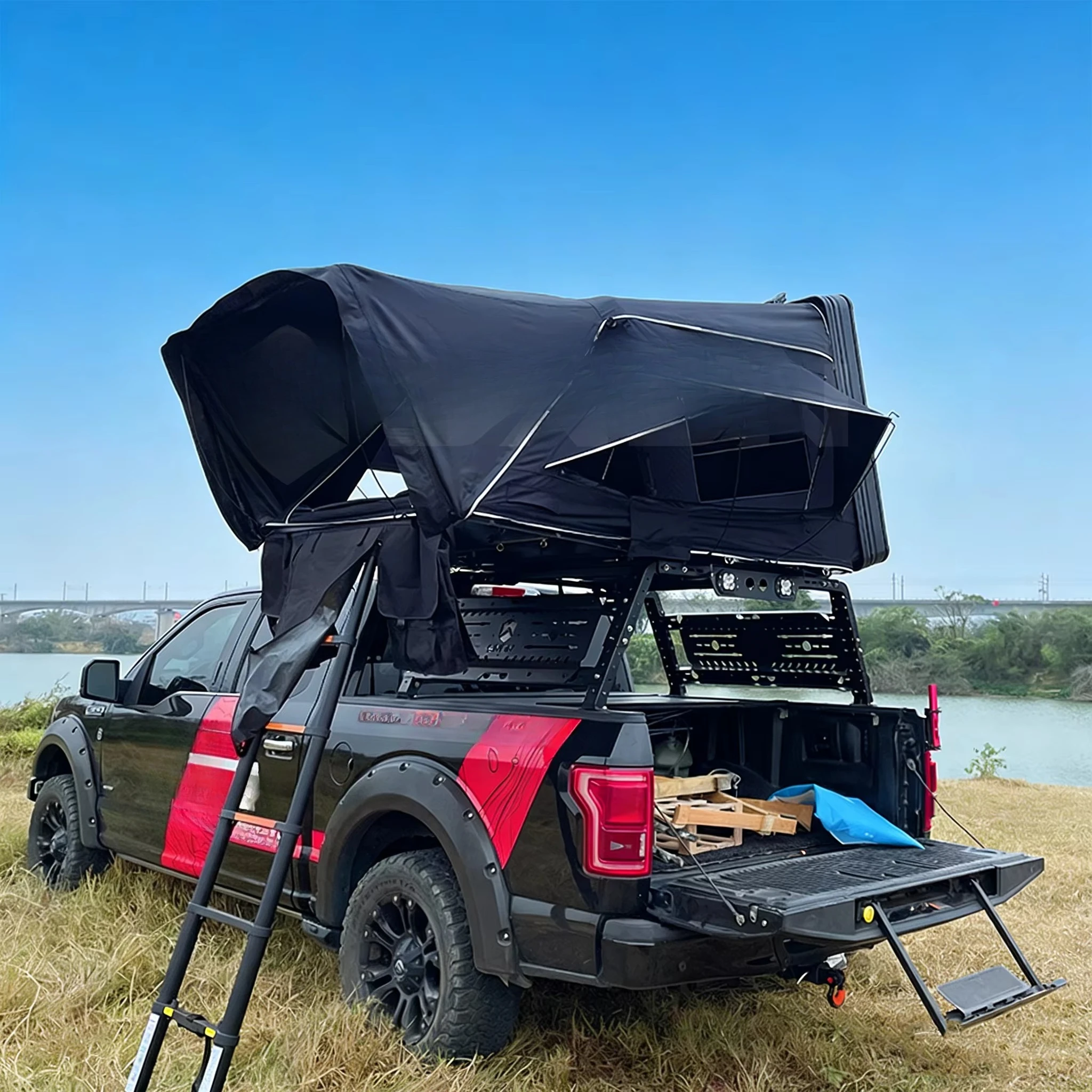 Hard shell aluminum base off-road vehicle roof tent 4 people camping side open roof tent waterproof sunroof
Hard shell aluminum base off-road vehicle roof tent 4 people camping side open roof tent waterproof sunroof