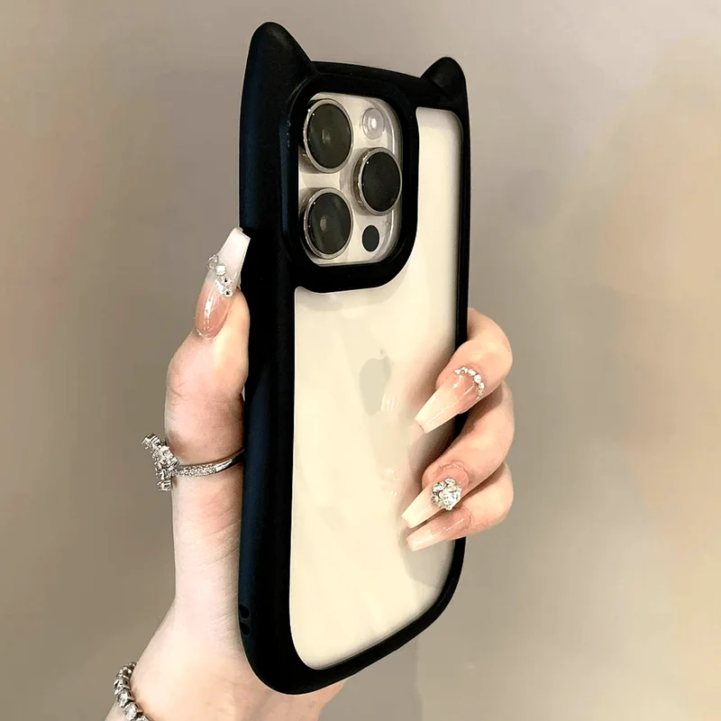 Pop Luxury Cute Cat Ear Clear Phone Case For IPhone 11 12 13 14 15 16 Pro Max Plus Transparent Shockproof Acrylic Bumper Back Co
Pop Luxury Cute Cat Ear Clear Phone Case For IPhone 11 12 13 14 15 16 Pro Max Plus Transparent Shockproof Acrylic Bumper Back Co