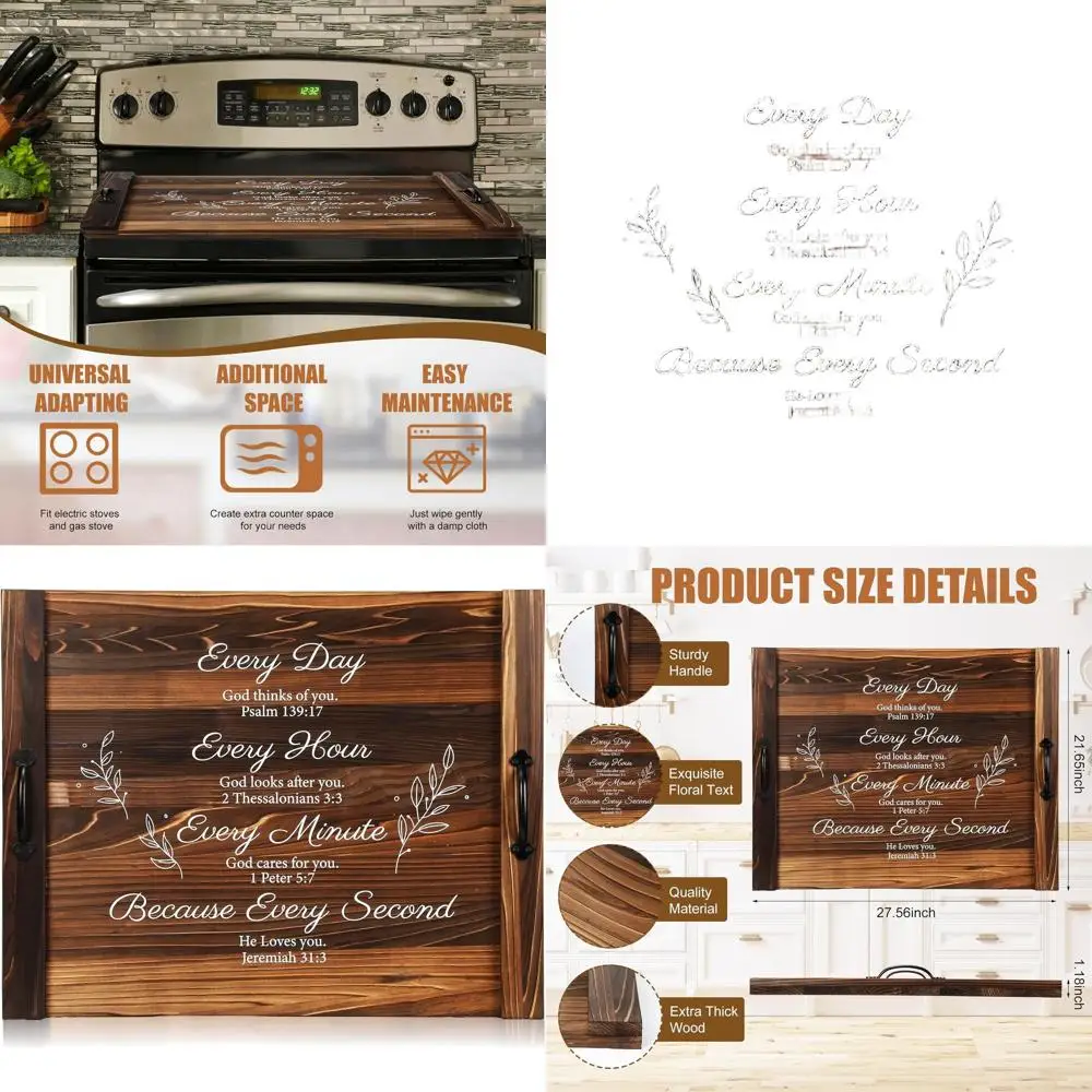 Christian Style Wooden Noodle Board with Handles, 27.5x21.6, Stovetop Cover & Cutting Board for Gas/Electric Cooktops
Christian Style Wooden Noodle Board with Handles, 27.5x21.6, Stovetop Cover & Cutting Board for Gas/Electric Cooktops