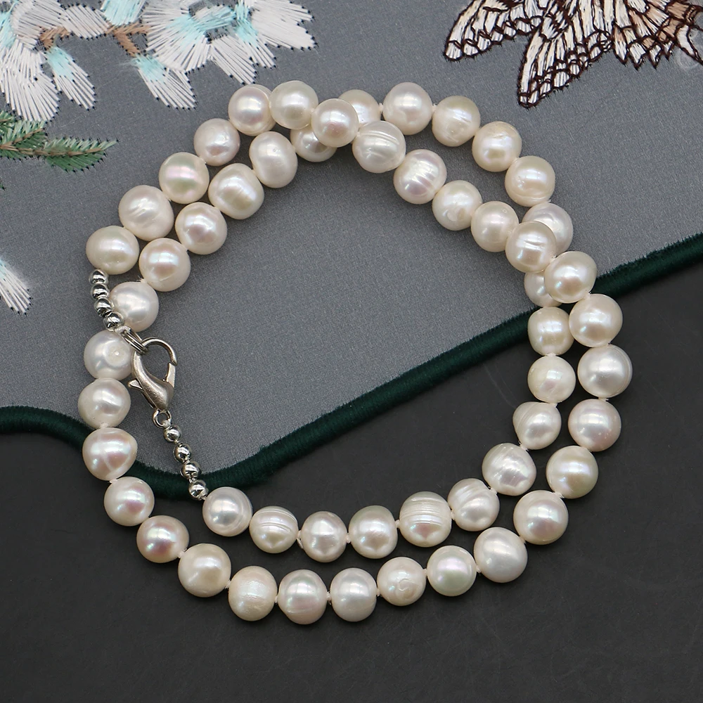 7-8mm Classic Natural Pearl Necklace Round Baroque Style Women's Jewelry Ideal As An Anniversary or Wedding Gift 41cm Length
7-8mm Classic Natural Pearl Necklace Round Baroque Style Women's Jewelry Ideal As An Anniversary or Wedding Gift 41cm Length