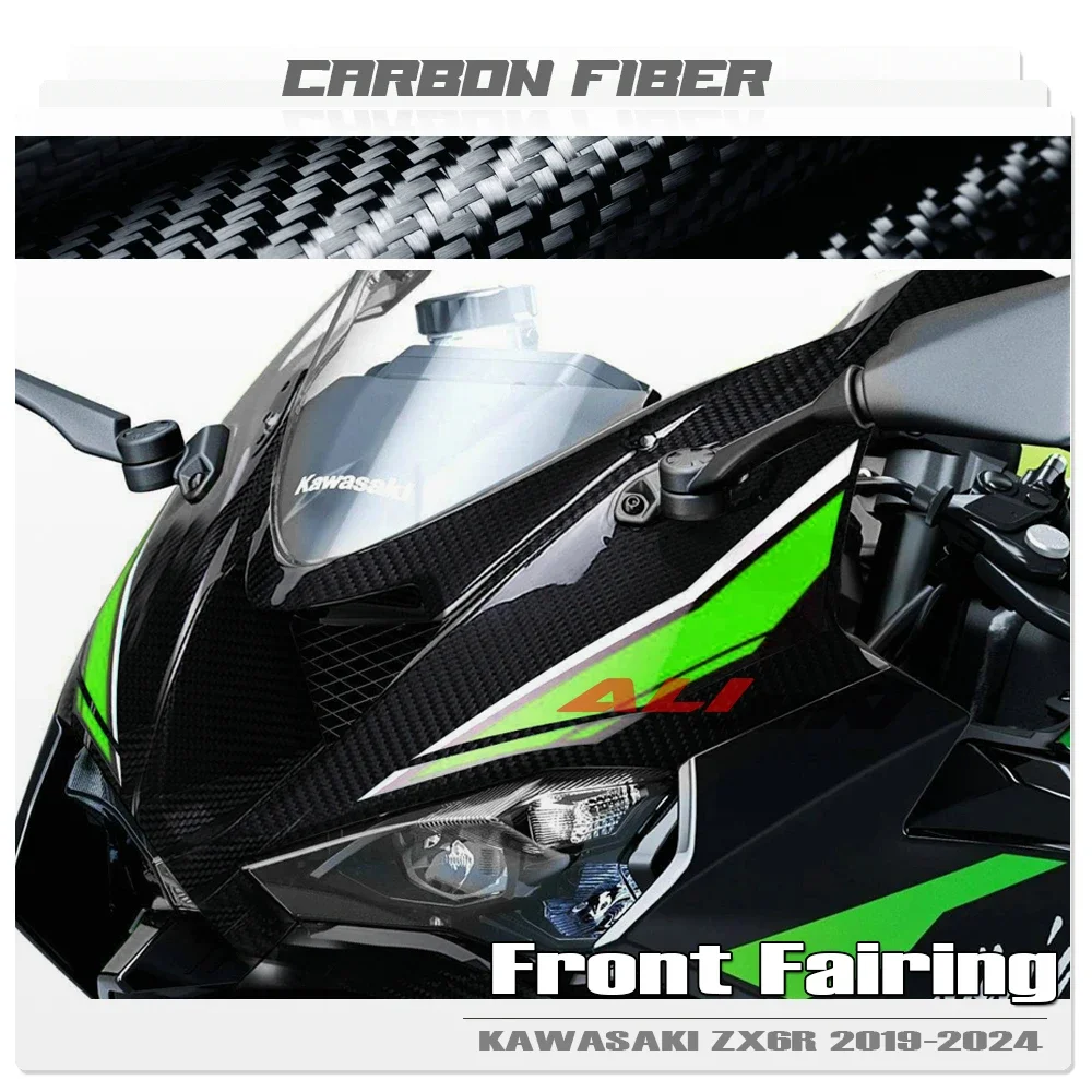 Carbon Fiber For KAWASAKI NINJA ZX6R ZX-6R ZX-636 2024 Motorcycle Front Nose Fairing Headlight Cover Protector Cowling Panel
Carbon Fiber For KAWASAKI NINJA ZX6R ZX-6R ZX-636 2024 Motorcycle Front Nose Fairing Headlight Cover Protector Cowling Panel