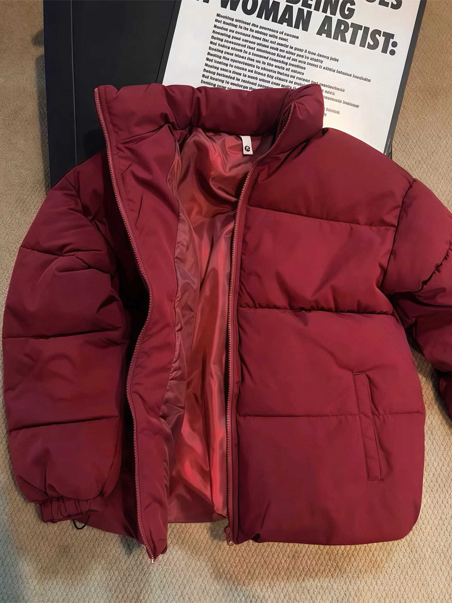 Ankela Red Cotton Jaet ort Padded Hooded Thiened Stand Collar Bread Sle Warm Winter Outerwear for Men And Women
Ankela Red Cotton Jaet ort Padded Hooded Thiened Stand Collar Bread Sle Warm Winter Outerwear for Men And Women