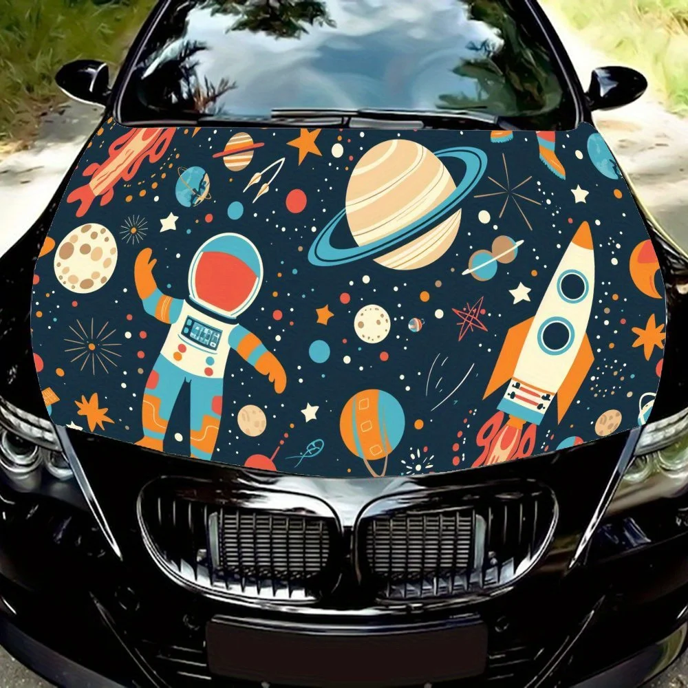 Cartoon style astronaut Pattern car hood stickers, waterproof self-adhesive, scratch resistant, easy to stick, durable car PVC s
Cartoon style astronaut Pattern car hood stickers, waterproof self-adhesive, scratch resistant, easy to stick, durable car PVC s