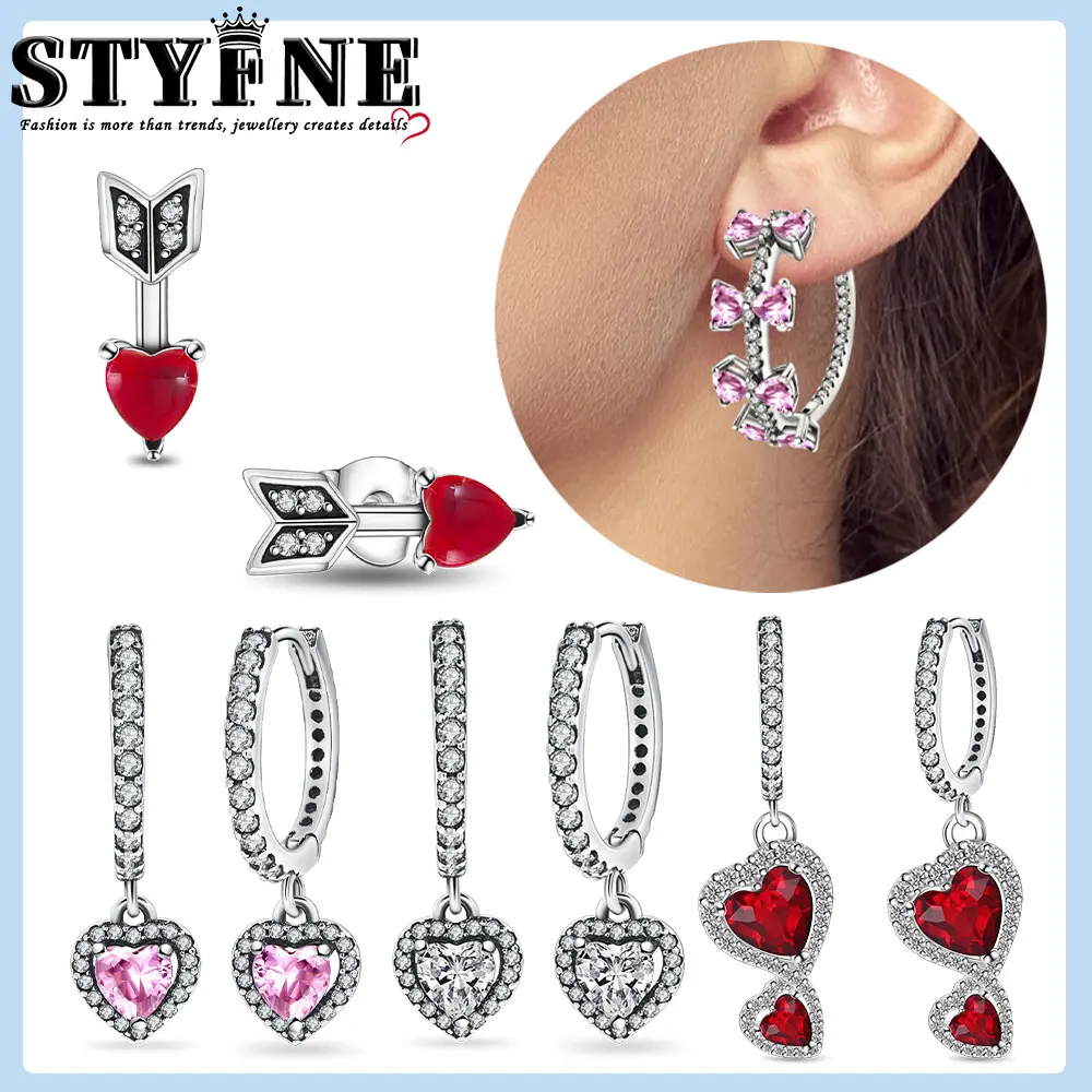 Interesting 925 Sterling Silver Arrow & Murano Glass Red Halo Heart Stud Earrings As A Vibrant Women's Anniversary Gift
Interesting 925 Sterling Silver Arrow & Murano Glass Red Halo Heart Stud Earrings As A Vibrant Women's Anniversary Gift