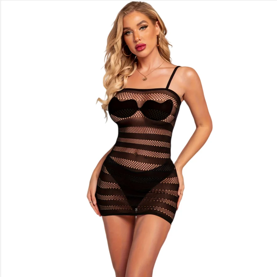 Sexy Striped Halter Bodysuit Transparent Tease European Style Sleepwear Assorted Sizes Colors for Adult Women
Sexy Striped Halter Bodysuit Transparent Tease European Style Sleepwear Assorted Sizes Colors for Adult Women