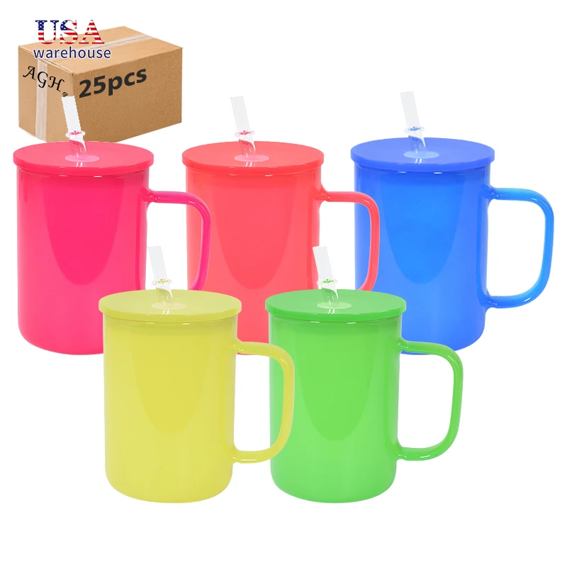 25pcs Pack 17oz Neon Color Sublimation Blank Glass Coffee Beer Mug Glass Can With Plastic Lid and Straw Hu 
25pcs Pack 17oz Neon Color Sublimation Blank Glass Coffee Beer Mug Glass Can With Plastic Lid and Straw Hu
