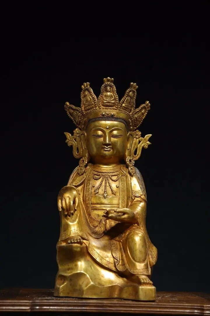 15.7 Inch Antique Tibetan Buddhist Temple Bronze 24k Gold Plated Guanyin Bodhisattva Statue - Brass Sculpture Crafts
15.7 Inch Antique Tibetan Buddhist Temple Bronze 24k Gold Plated Guanyin Bodhisattva Statue - Brass Sculpture Crafts