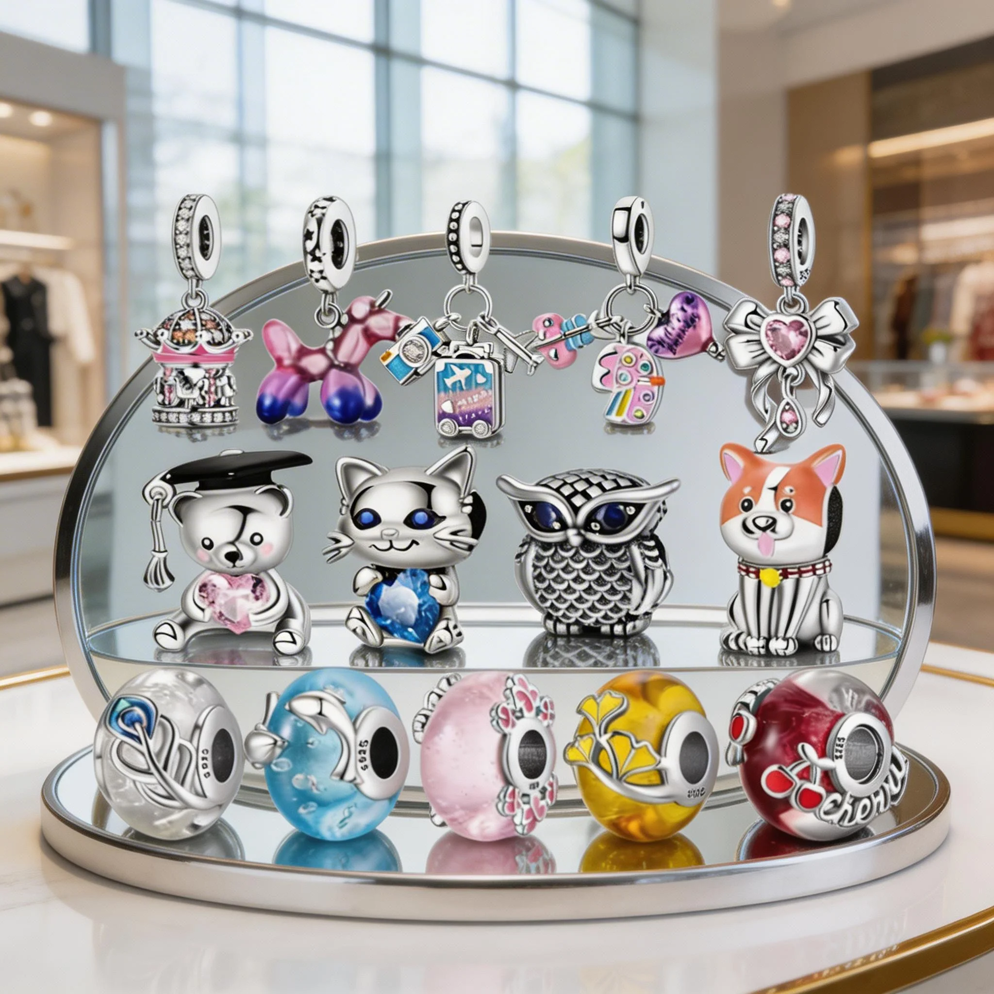 925 Sterling Silver Glass beads, owl Charms Pendant with Cubic Zirconia,Fit DIY bracelet necklace Gift for Her,Colgante Plata
925 Sterling Silver Glass beads, owl Charms Pendant with Cubic Zirconia,Fit DIY bracelet necklace Gift for Her,Colgante Plata