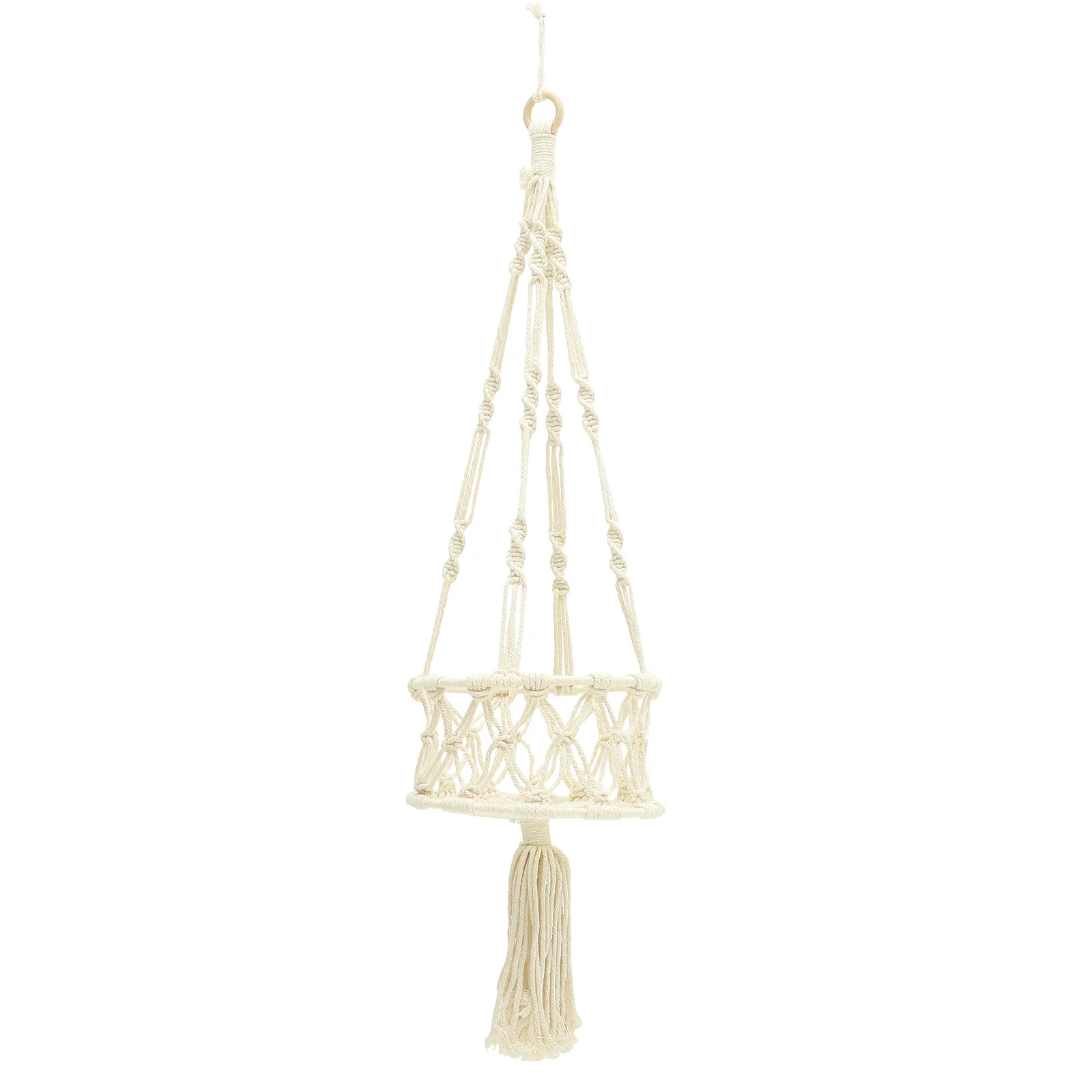 Macrame Hanging Fruit Basket Cotton Rope Handwoven Multi-Function Vegetable Storage Basket Wall Mounted Kitchen Organizer
Macrame Hanging Fruit Basket Cotton Rope Handwoven Multi-Function Vegetable Storage Basket Wall Mounted Kitchen Organizer