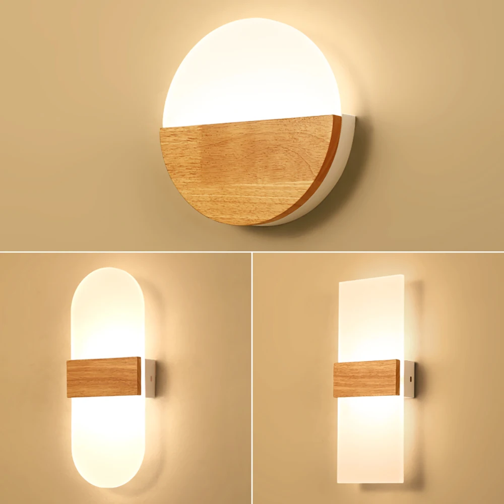 Nordic LED Wooden Wall Lamps Acrylic Bedside Wall Sconce Indoor Lighting Home Decor Bedroom Living Room Kitchen Study Aisle Lamp
Nordic LED Wooden Wall Lamps Acrylic Bedside Wall Sconce Indoor Lighting Home Decor Bedroom Living Room Kitchen Study Aisle Lamp