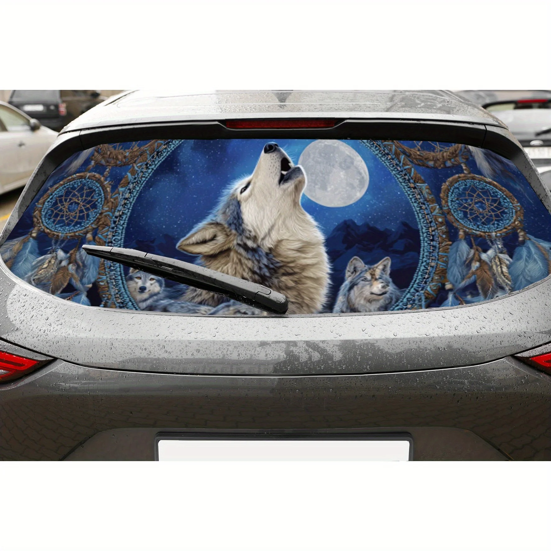 Howling Wolf and Dreamcatcher Car Rear Window Vinyl Wraps Sticker, Fashionable Auto Decal, Waterproof Self-adhesive & Anti-scrat
Howling Wolf and Dreamcatcher Car Rear Window Vinyl Wraps Sticker, Fashionable Auto Decal, Waterproof Self-adhesive & Anti-scrat
