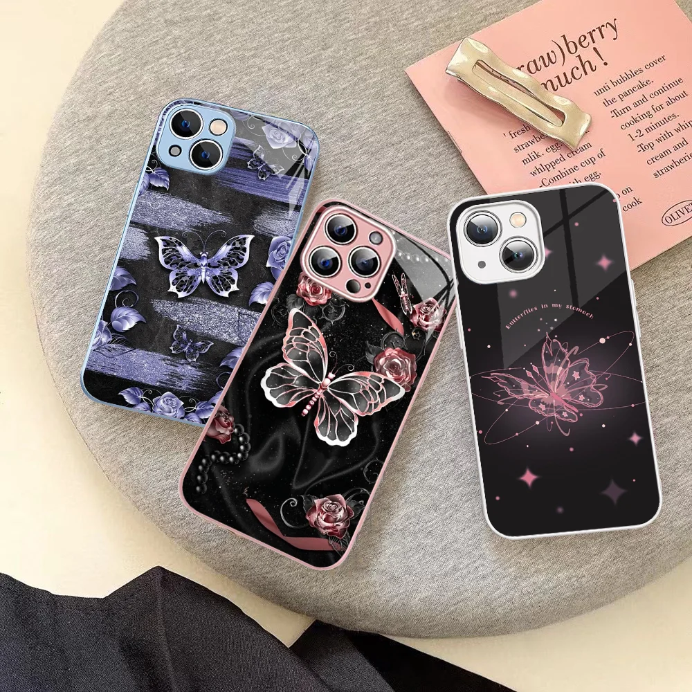 Beauty Pink Butterfly Phone Case Tempered Glass For Iphone 14 13 12 11 Pro Mini XS MAX 14Plus X XS XR Fundas
Beauty Pink Butterfly Phone Case Tempered Glass For Iphone 14 13 12 11 Pro Mini XS MAX 14Plus X XS XR Fundas