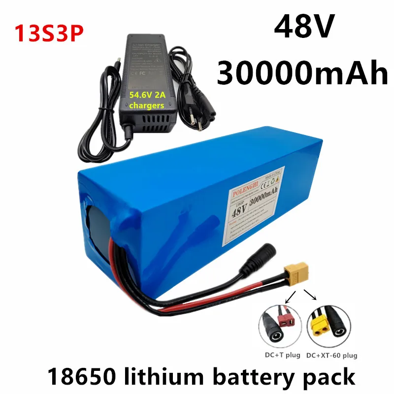 13S3P 48V 30000mAh 18650 Rechargeable Li-Ion Battery Pack, Built-in BMS Circuit Protection Board
13S3P 48V 30000mAh 18650 Rechargeable Li-Ion Battery Pack, Built-in BMS Circuit Protection Board