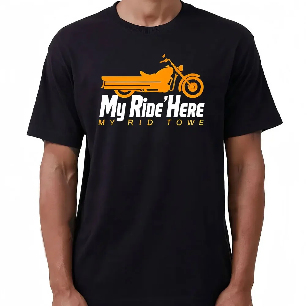 Мужская черная футболка с мотоциклетной графикой и текстом «My Ride Here» Мужская хлопковая винтажная футболка с рисунком для повседневной уличной футболки
Мужская черная футболка с мотоциклетной графикой и текстом «My Ride Here» Мужская хлопковая винтажная футболка с рисунком для повседневной уличной футболки