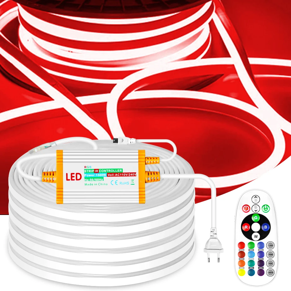 Светодиодная неоновая лента RGB AC220V с регулируемой яркостью, светодиодная лента, водонепроницаемая гибкая неоновая лента, пульт дистанционного управления для украшения домашнего освещения
Светодиодная неоновая лента RGB AC220V с регулируемой яркостью, светодиодная лента, водонепроницаемая гибкая неоновая лента, пульт дистанционного управления для украшения домашнего освещения