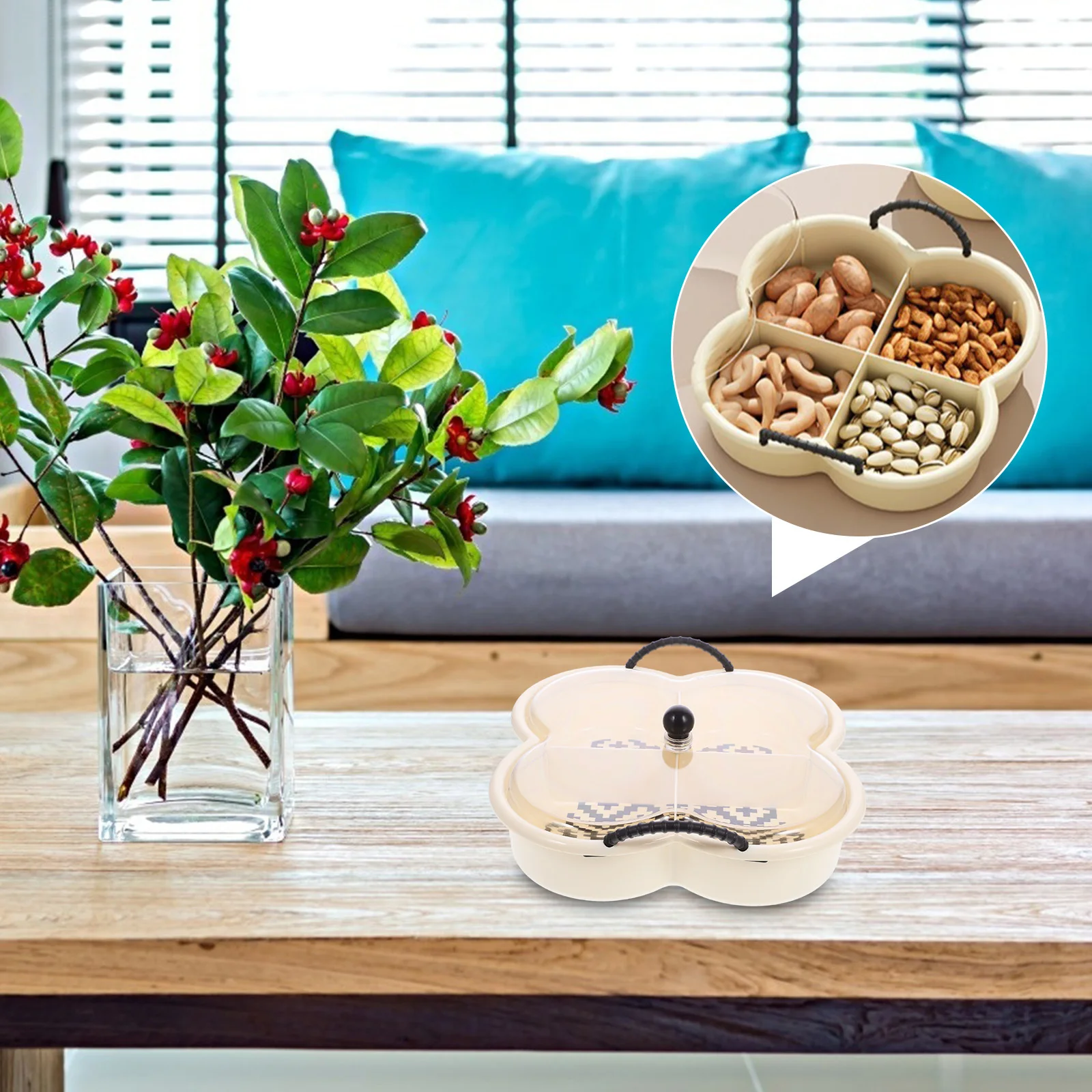 Fruit Snack Tray Round Divided Serving Dish For Home Party Dry Nut Storage Container Reusable Candy Plate Dried Fruit Box
Fruit Snack Tray Round Divided Serving Dish For Home Party Dry Nut Storage Container Reusable Candy Plate Dried Fruit Box