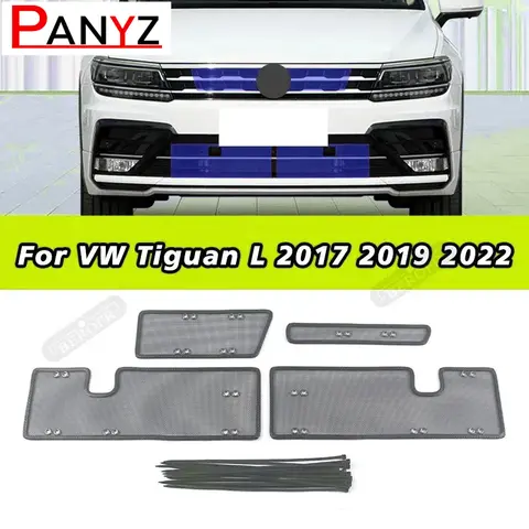 For VW Tiguan L 2017 2019 2022 Accessories Automobile Water Tank Insect Proof Net Stainless Steel Protection Front Grille Net