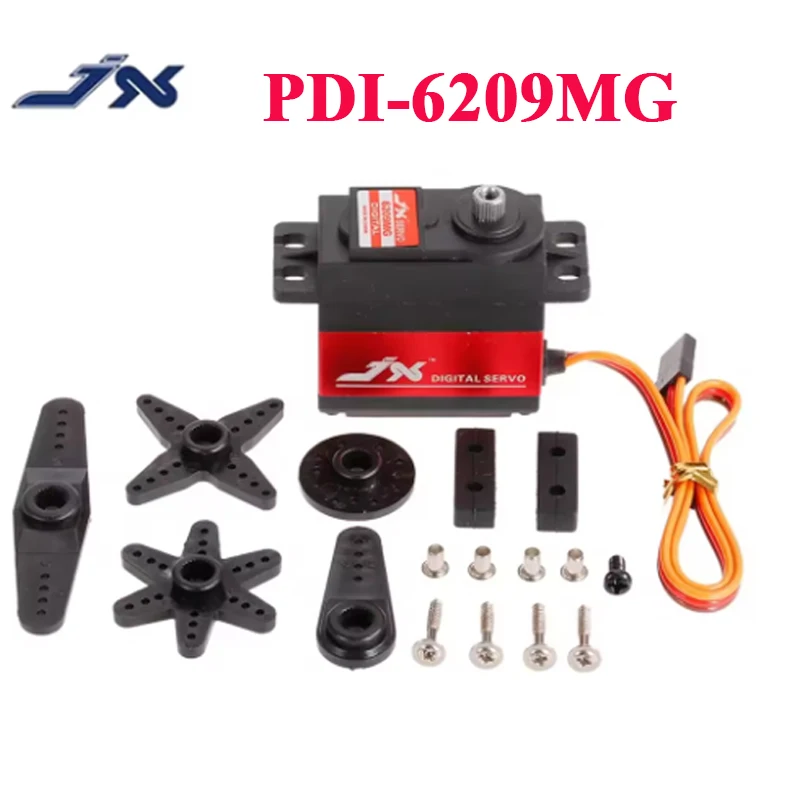 JX PDI-6209MG 4.8V-6V 0.13sec/60 9.35kg Digital Metal Servo Aluminums Case for 1/10 RC car Kst Servo Car Model Motor RC Parts
JX PDI-6209MG 4.8V-6V 0.13sec/60 9.35kg Digital Metal Servo Aluminums Case for 1/10 RC car Kst Servo Car Model Motor RC Parts