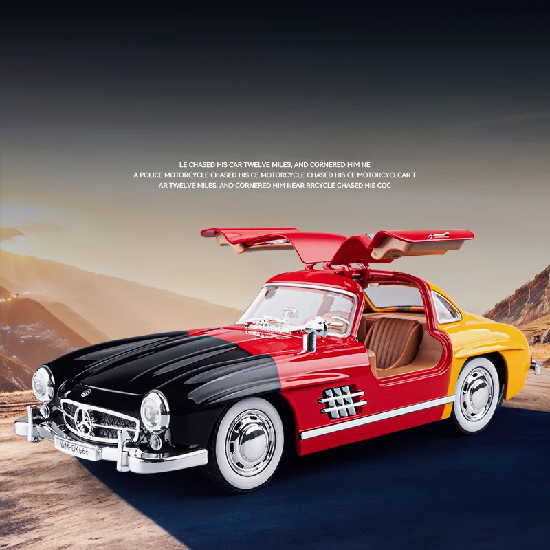 1: 22 Mercedes Benz 300SL simulation vintage car model, sound and light feedback open the door, toy car ornament, birthday gift
1: 22 Mercedes Benz 300SL simulation vintage car model, sound and light feedback open the door, toy car ornament, birthday gift