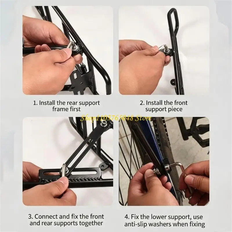 R53E Metal Back Bike Rack With Generous Storage Area For Gear And Bags
R53E Metal Back Bike Rack With Generous Storage Area For Gear And Bags