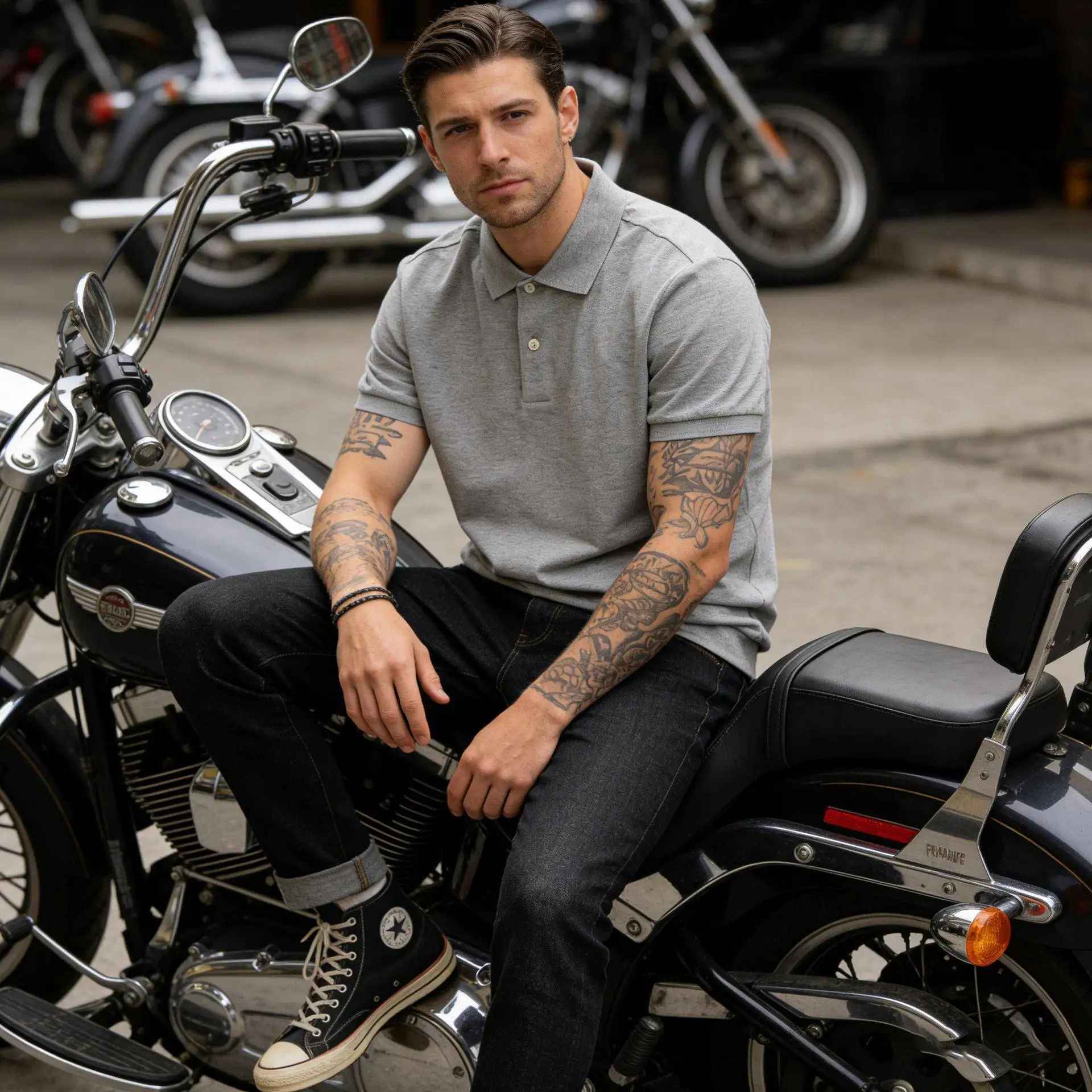 Retro Pure Color Short Sleeve Italian Shirt Men's Waist Cinched Collared T-Shirt Fashionable Urban Style Cotton Summer Top
Retro Pure Color Short Sleeve Italian Shirt Men's Waist Cinched Collared T-Shirt Fashionable Urban Style Cotton Summer Top