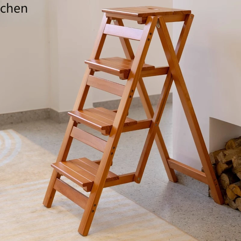 HTT Solid Wood Ladder Stool Home Folding Ladder Stool Dual-use Multi-functional Three-step Climbing Step Stool Stair Chair
HTT Solid Wood Ladder Stool Home Folding Ladder Stool Dual-use Multi-functional Three-step Climbing Step Stool Stair Chair