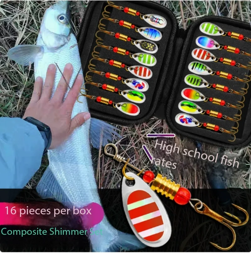 Portable Hanging EVA Bag Composite Spinner Bait Set Bionic Lure DIY Treble Hooks for Bass Fishing Tackle Accessories
Portable Hanging EVA Bag Composite Spinner Bait Set Bionic Lure DIY Treble Hooks for Bass Fishing Tackle Accessories
