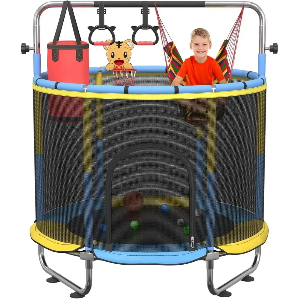 Indoor/Outdoor Toddler Trampoline with Adjustable Bar and Toys for Boys & Girls, Supports Up to 500lbs
Indoor/Outdoor Toddler Trampoline with Adjustable Bar and Toys for Boys & Girls, Supports Up to 500lbs