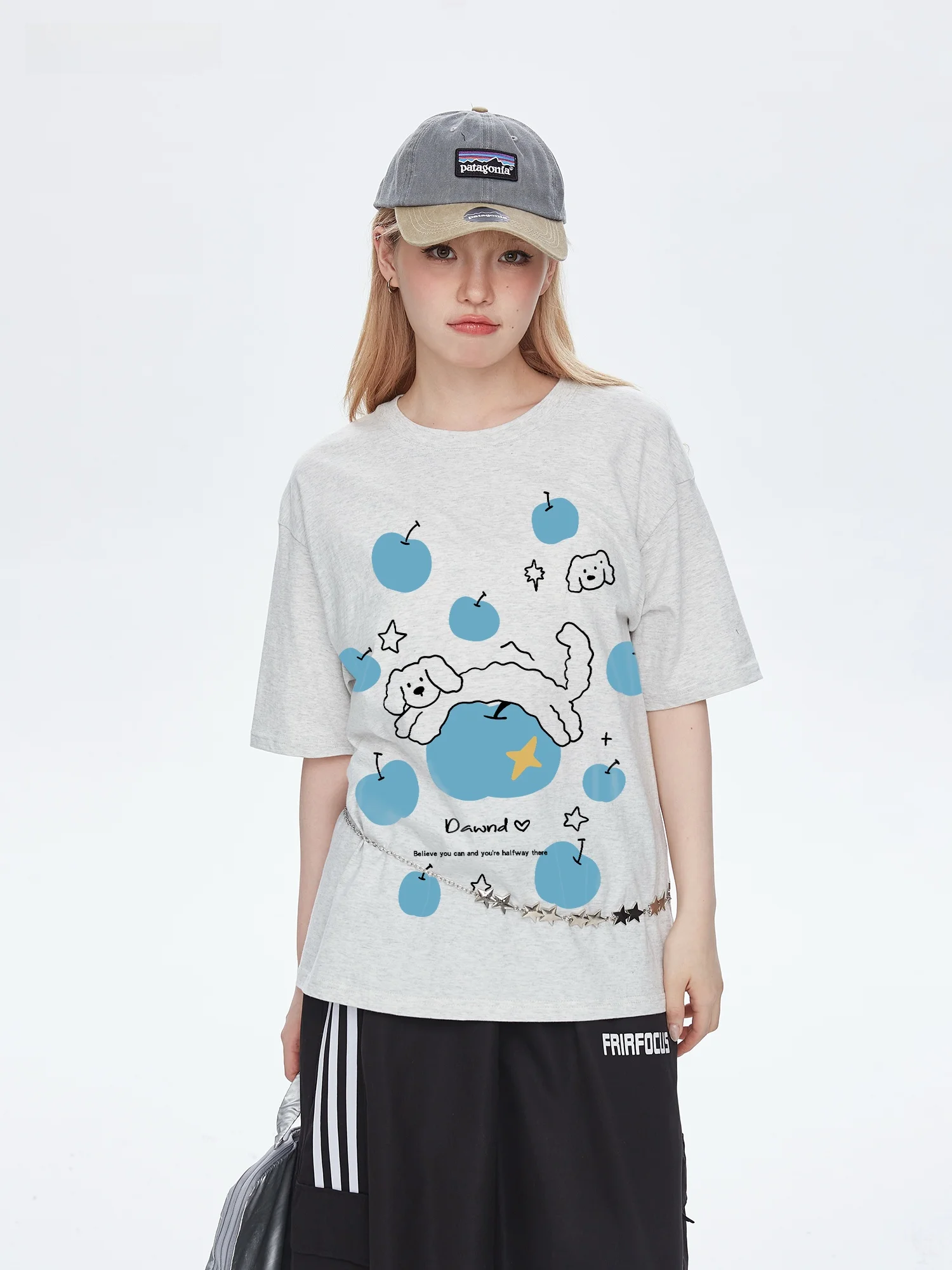 Dawn D Pure Cotton Short Sleeve T-Shirt Women's Summer New Fashion Brand Couple Half Sleeve Top Street Style Printed Loose Fit
Dawn D Pure Cotton Short Sleeve T-Shirt Women's Summer New Fashion Brand Couple Half Sleeve Top Street Style Printed Loose Fit