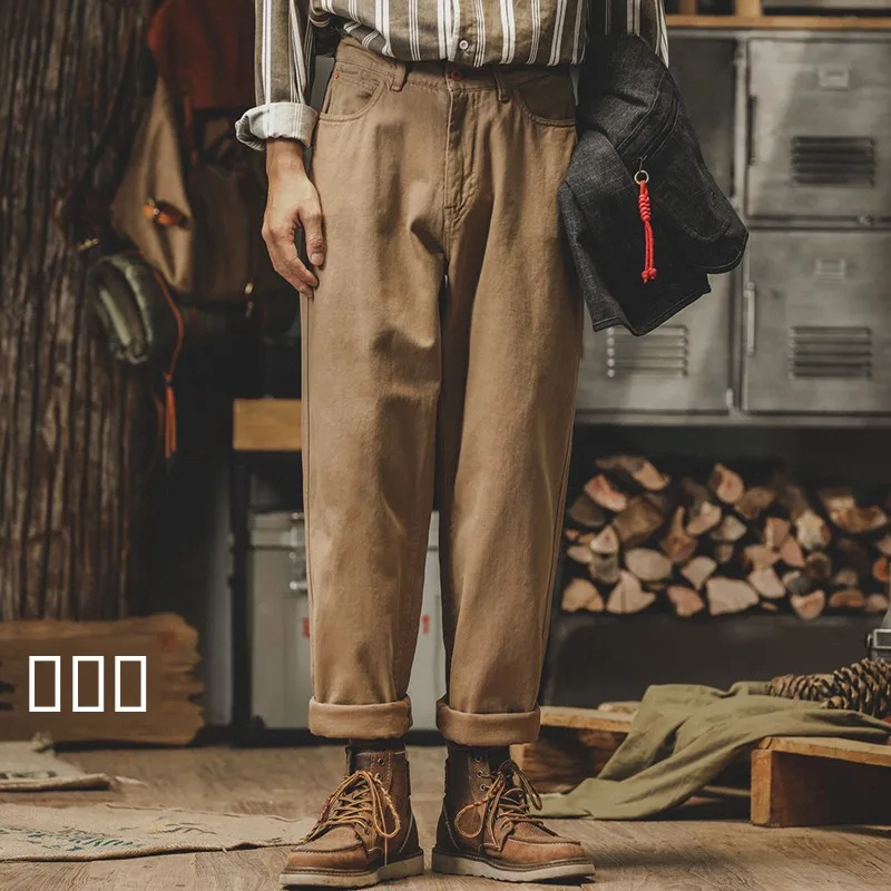 Американские ретро-брюки свободного кроя цвета хаки с флисовой подкладкой, мужские повседневные зауженные брюки для весны и осени, дышащие, износостойкие
Американские ретро-брюки свободного кроя цвета хаки с флисовой подкладкой, мужские повседневные зауженные брюки для весны и осени, дышащие, износостойкие