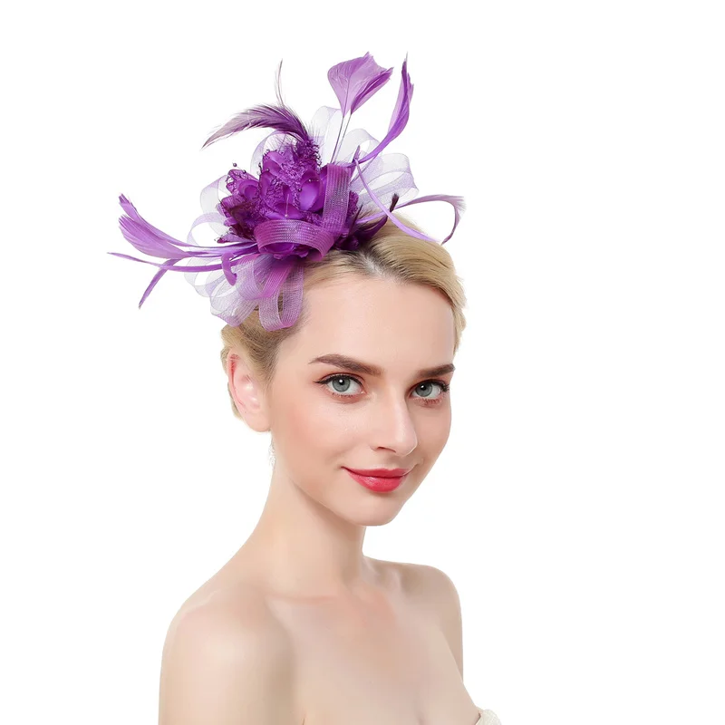 9 Colors Women Flower Feather Mesh Corsage Hair Clips Fascinator Bridal Hairband Hair Accessories for Wedding Party
9 Colors Women Flower Feather Mesh Corsage Hair Clips Fascinator Bridal Hairband Hair Accessories for Wedding Party