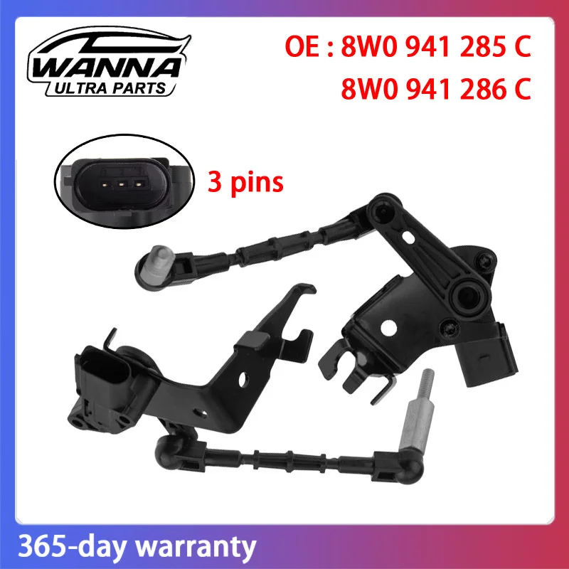 OE 8W0941285C 8W0941286C 8W0941285E 8W0941286E Headlight Level Sensor for AUDI A4/S4 B9 1.4/2.0/3.0 2016-2020,A5/S5 2016-2020
OE 8W0941285C 8W0941286C 8W0941285E 8W0941286E Headlight Level Sensor for AUDI A4/S4 B9 1.4/2.0/3.0 2016-2020,A5/S5 2016-2020