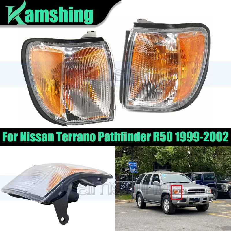 Пара передних угловых фонарей для Nissan Terrano Pathfinder R50 1999-2002, габаритная фара, боковые фонари на крыле, указатель поворота
Пара передних угловых фонарей для Nissan Terrano Pathfinder R50 1999-2002, габаритная фара, боковые фонари на крыле, указатель поворота