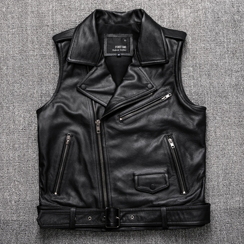 Leather Vest Men's Black First Layer Cowhide Waistcoat Suit Collar Short Red Women's Spring and Autumn Slim-Fit Coat Fashion 1Pc
Leather Vest Men's Black First Layer Cowhide Waistcoat Suit Collar Short Red Women's Spring and Autumn Slim-Fit Coat Fashion 1Pc