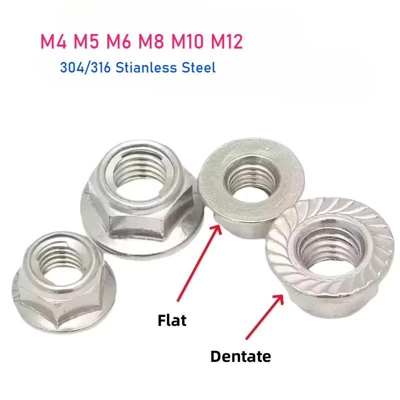 GB6187 M4 M5 M6 M8 M10 M12 304/316 Stianless Steel Metal Lock Nut With Flange Self-locking Nylock Lock Nut
GB6187 M4 M5 M6 M8 M10 M12 304/316 Stianless Steel Metal Lock Nut With Flange Self-locking Nylock Lock Nut