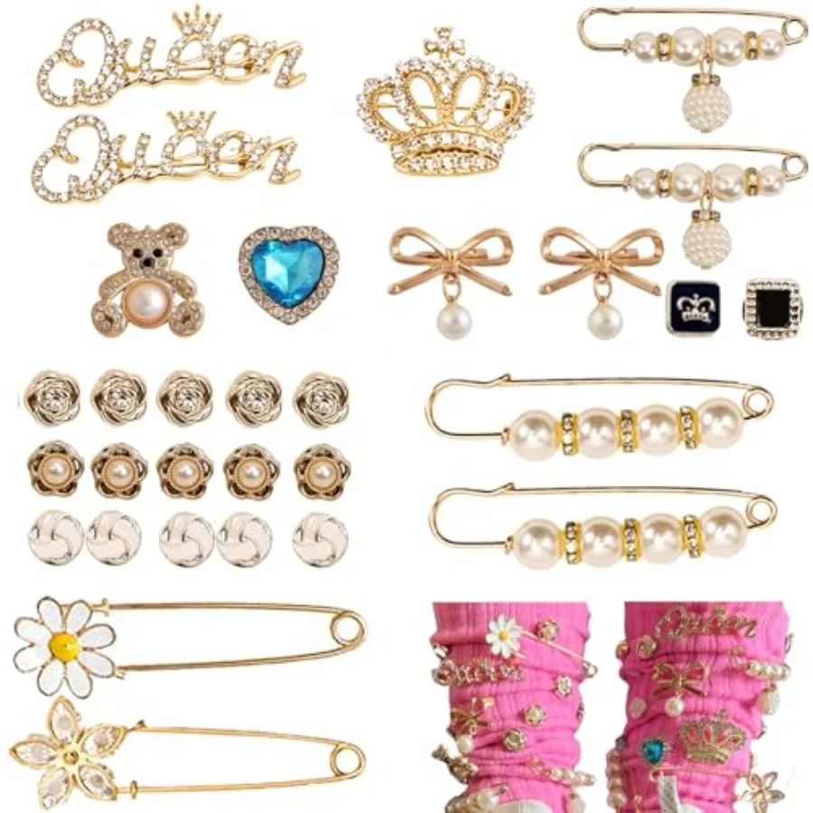 Socks Charms Sneaker Shoe Charms for Sock Safety Pins Junk Sock Brooches and Pins for Women Jewelry Charms Kit for Hat Clothes
Socks Charms Sneaker Shoe Charms for Sock Safety Pins Junk Sock Brooches and Pins for Women Jewelry Charms Kit for Hat Clothes