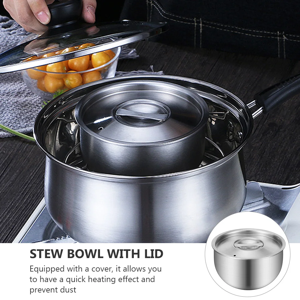Stainless Steel Steamed Egg Bowl Soup Cover Stew Lid Holder Food Container Rice Buns Eggs Strong Anti Dust Quick Heating
Stainless Steel Steamed Egg Bowl Soup Cover Stew Lid Holder Food Container Rice Buns Eggs Strong Anti Dust Quick Heating