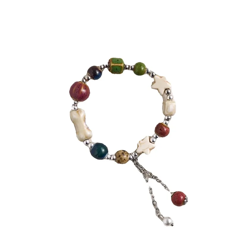 A wisp of celadon new Chinese style ceramic bracelet literary and artistic students Guochao bracelet ethnic style
A wisp of celadon new Chinese style ceramic bracelet literary and artistic students Guochao bracelet ethnic style