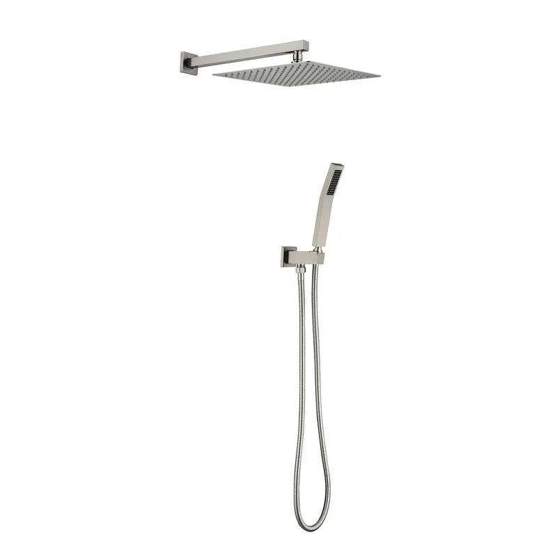 12 Inch Square Rain Shower Head with Handheld Combo No Valve
12 Inch Square Rain Shower Head with Handheld Combo No Valve