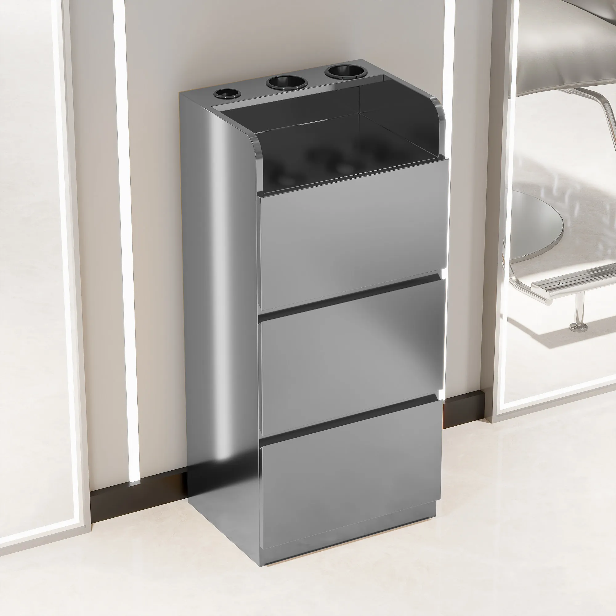 Haircut tool cabinet Special storage for hair salon Stainless steel haircut cabinet Tool table Shelf Hairdresser tool cabinet
Haircut tool cabinet Special storage for hair salon Stainless steel haircut cabinet Tool table Shelf Hairdresser tool cabinet