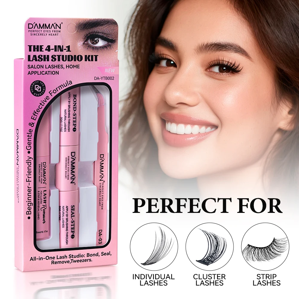 Damman Eyelash Glue for DIY Lash Clusters Long Lasting Eye Lashes Glue Strong Hold 48-72 Hours Lash Glue & Remover &Tweezers
Damman Eyelash Glue for DIY Lash Clusters Long Lasting Eye Lashes Glue Strong Hold 48-72 Hours Lash Glue & Remover &Tweezers