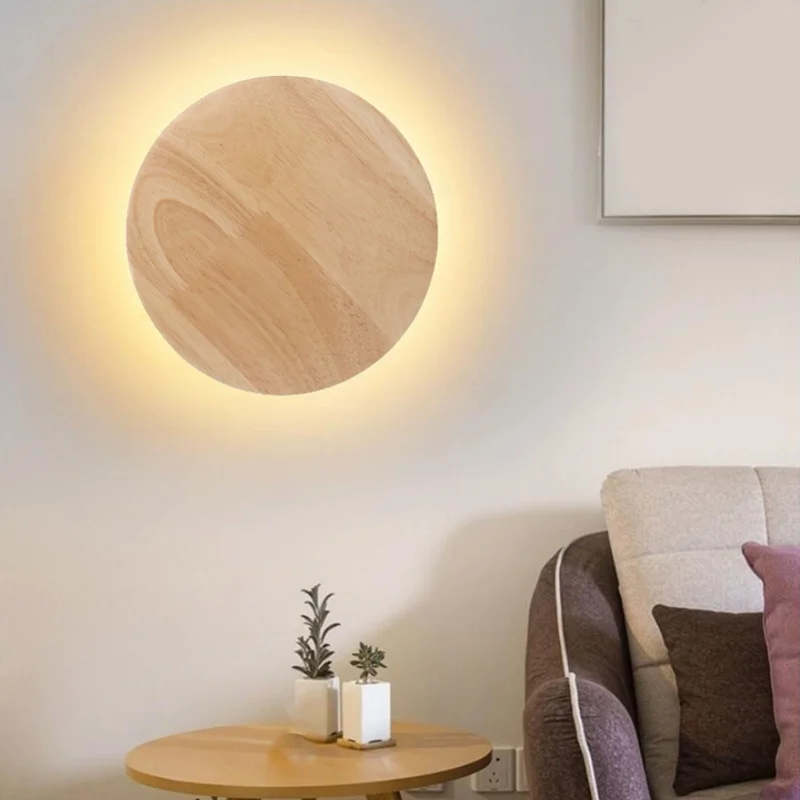 Wood Wall Sconce Hardwired Warm Light Round Indoor LED Wall Lamp For Living Room Bedroom Hallway Kitchen Bathroom 7.48in Dia.
Wood Wall Sconce Hardwired Warm Light Round Indoor LED Wall Lamp For Living Room Bedroom Hallway Kitchen Bathroom 7.48in Dia.
