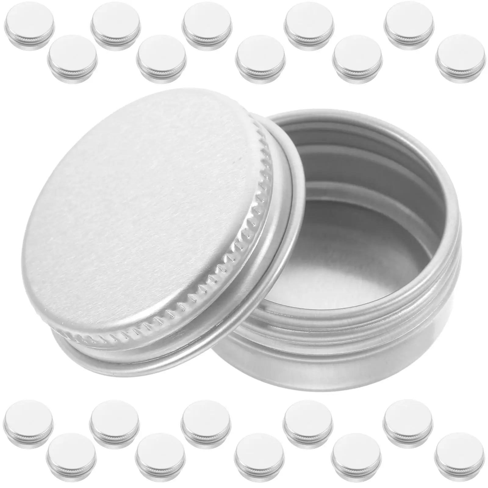 50 Pcs Aluminum Box Small Containers Metal Powder Storage Jar Round Empty Travel Cream Mini Tin Refillable Spiral Lid Portable
50 Pcs Aluminum Box Small Containers Metal Powder Storage Jar Round Empty Travel Cream Mini Tin Refillable Spiral Lid Portable
