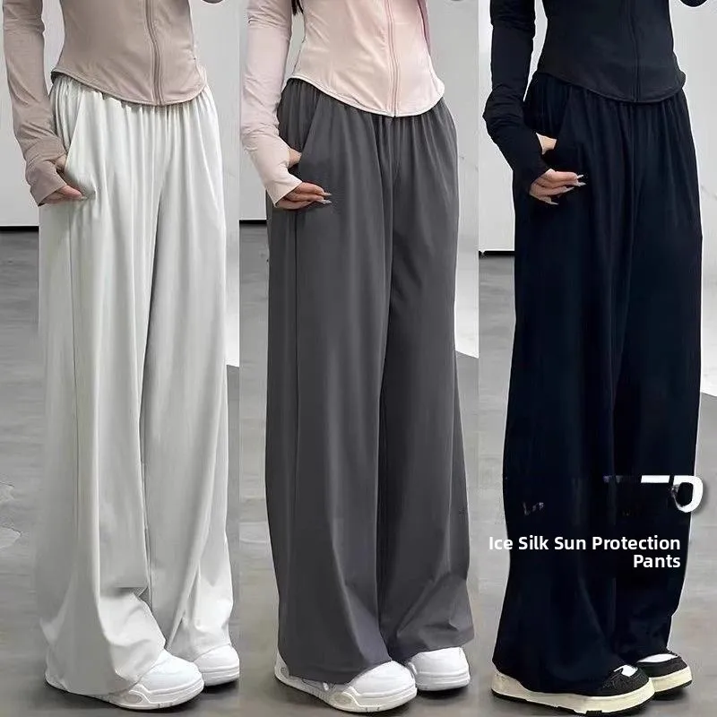 plus Size Women's Ice Silk Sun Protection Pants Summer Thin Loose Quick Dry Cool Sports Wide Leg Yamamoto Pants
plus Size Women's Ice Silk Sun Protection Pants Summer Thin Loose Quick Dry Cool Sports Wide Leg Yamamoto Pants