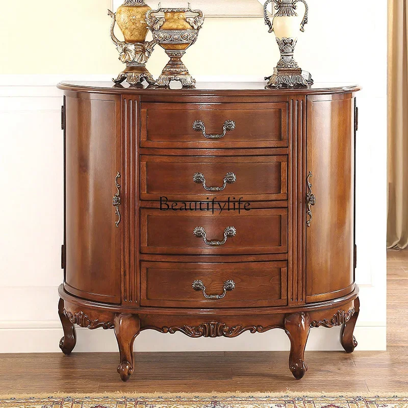 American modern simple and beautiful entrance cabinet, aisle table, storage semi-round cabinet, drawer, chest cabinet
American modern simple and beautiful entrance cabinet, aisle table, storage semi-round cabinet, drawer, chest cabinet