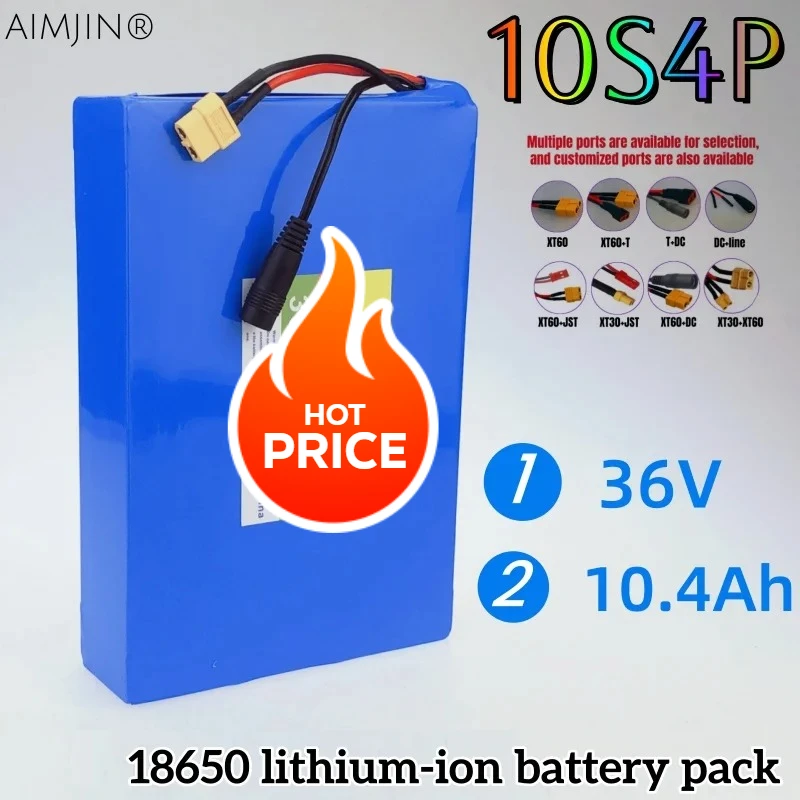 Аккумулятор 36 В, 10S4P, аккумулятор 10,4 Ач, аккумулятор высокой мощности 1000 Вт, электрический велосипед Ebike, встроенный BMS
Аккумулятор 36 В, 10S4P, аккумулятор 10,4 Ач, аккумулятор высокой мощности 1000 Вт, электрический велосипед Ebike, встроенный BMS