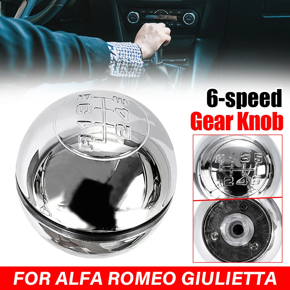 6 Speed Gear Shift Knob Handball Lever Shifter Cap Cover For Alfa Romeo Plated Gear Head Car Styling Accessories
6 Speed Gear Shift Knob Handball Lever Shifter Cap Cover For Alfa Romeo Plated Gear Head Car Styling Accessories