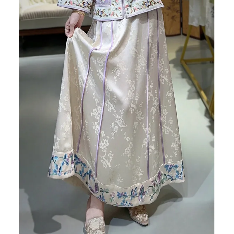 High-end Spring Autumn Chinese Style Acetate Horse Face Skirt Butterflies in Love with Flowers Women's Embroidery Skirt S-XXL
High-end Spring Autumn Chinese Style Acetate Horse Face Skirt Butterflies in Love with Flowers Women's Embroidery Skirt S-XXL